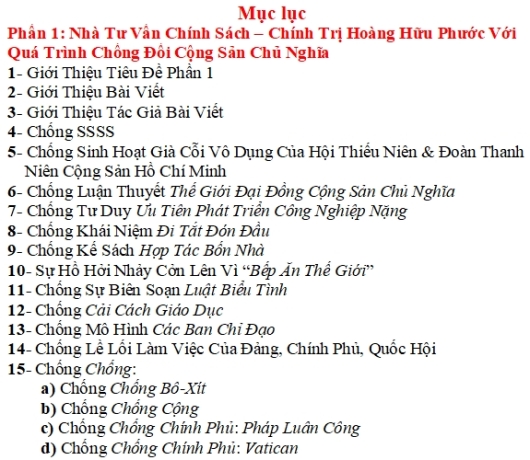 Hoàng Hữu Phước Nói Về Đặc Khu Kinh Tế Việt Nam